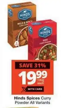 Checkers Hinds Spices Curry Powder All Variants offer