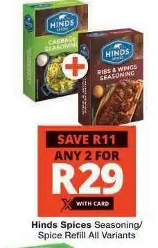 Checkers Hinds Spices offer