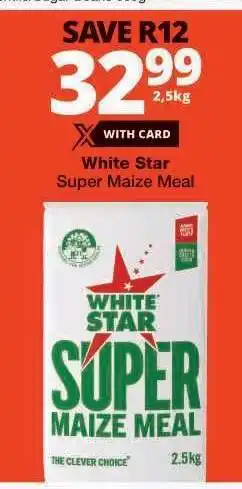 Checkers WHITE STAR SUPER MAIZE MEAL offer
