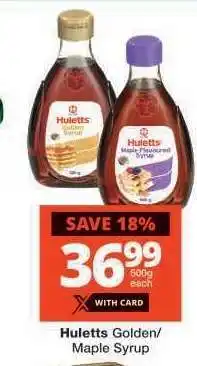 Checkers HULETTS GOLDEN/MAPLE SYRUP offer