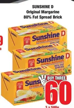 Boxer SUNSHINE D Original Margarine 80% Fat Spread Brick offer
