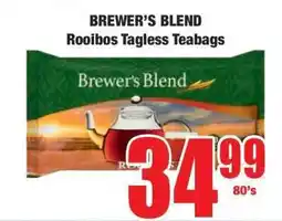 Boxer Brewer's Blend Rooibos Tagless Teabags offer