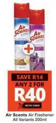 Checkers AIR SCENTS AIR FRESHENER offer