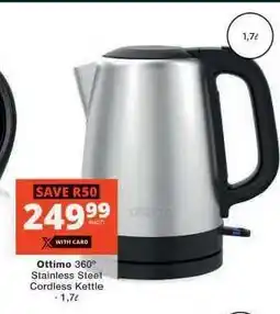 Checkers Ottimo 360° Stainless Steel Cordless Kettle offer