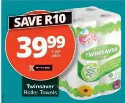 Checkers TWINSAVER ROLLER TOWELS offer