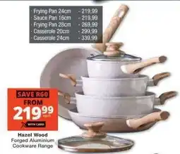 Checkers Hazel Wood Forged Aluminium Cookware Range offer