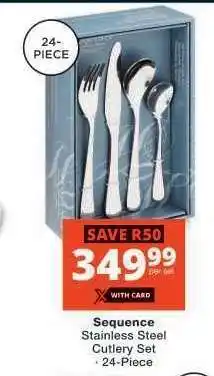 Checkers Sequence Stainless Steel Cutlery Set offer