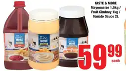 Boxer TASTE & MORE Mayonnaise 1.5kg / Fruit Chutney 1kg / Tomato Sauce 2L offer