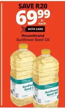 Checkers Housebrand Sunflower Seed Oil offer