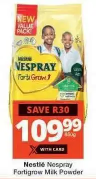 Checkers Nestlé Nespray Fortigrow Milk Powder offer