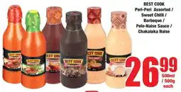 Boxer BEST COOK Peri-Peri Assorted / Sweet Chilli / Barbeque / Pele-Naise Sauce / Chakalaka Naise offer