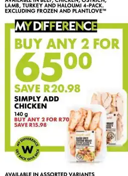 Woolworths Simply Add Chicken offer