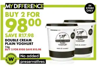 Woolworths Double Cream Plain Yoghurt offer