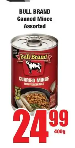 Boxer BULL BRAND Canned Mince Assorted offer