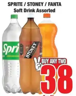 Boxer SPRITE / STONEY / FANTA Soft Drink Assorted offer