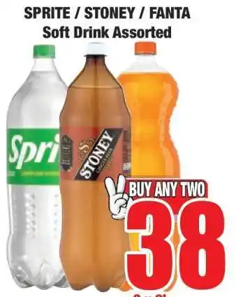 Boxer SPRITE / STONEY / FANTA Soft Drink Assorted offer