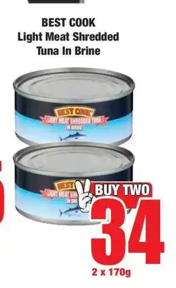 Boxer BEST COOK Light Meat Shredded Tuna In Brine offer