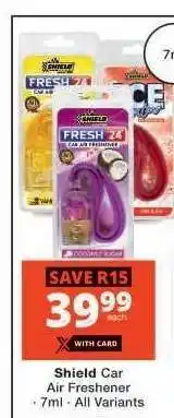 Checkers Shield Car Air Freshener offer