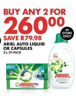 Woolworths ARIEL AUTO LIQUID OR CAPSULES offer