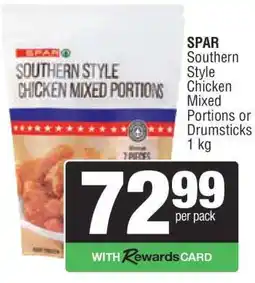 Spar SPAR Southern Style Chicken Mixed Portions or Drumsticks offer