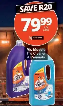 Checkers Mr Muscle Tile Cleaner offer