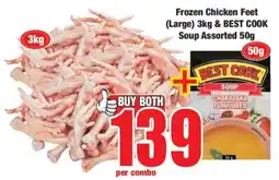 Boxer Frozen Chicken Feet (Large) 3kg & BEST COOK Soup Assorted 50g offer