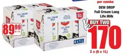 Boxer DEW DROP Full Cream Long Life Milk offer