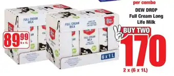 Boxer DEW DROP Full Cream Long Life Milk offer