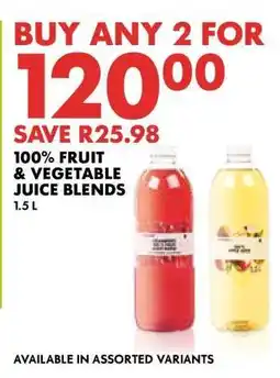 Woolworths 100% Fruit & Vegetable Juice Blends offer