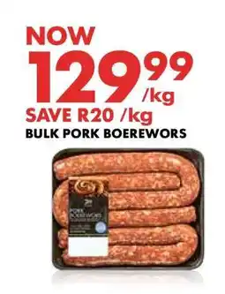 Woolworths Bulk Pork Boerewors offer