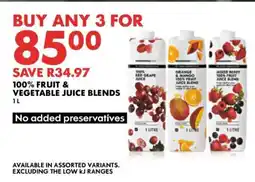 Woolworths 100% Fruit & Vegetable Juice Blends offer