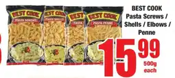 Boxer BEST COOK Pasta Screws / Shells / Elbows / Penne offer