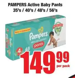 Boxer PAMPERS Active Baby Pants offer