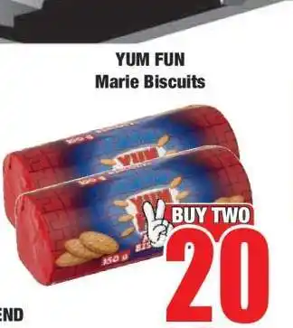 Boxer YUM FUN Marie Biscuits offer