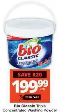 Checkers Bio Classic Triple Concentrated Washing Powder offer