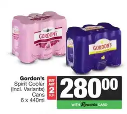 Spar Tops Gordon's Spirit Cooler offer