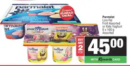 Spar Parmalat Low Fat Fruit Assorted or Kids Yoghurt offer