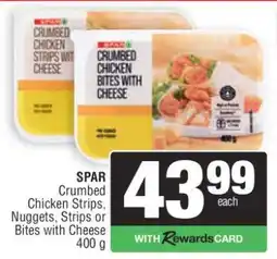 Spar SPAR Crumbed Chicken Strips, Nuggets, Strips or Bites with Cheese offer