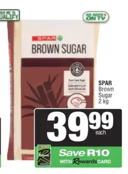 Spar SPAR Brown Sugar 2 kg offer