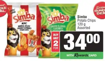 Spar SIMBA POTATO CHIPS offer