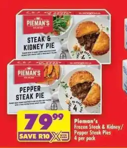 Shoprite Pieman's Frozen Steak & Kidney / Pepper Steak Pies offer