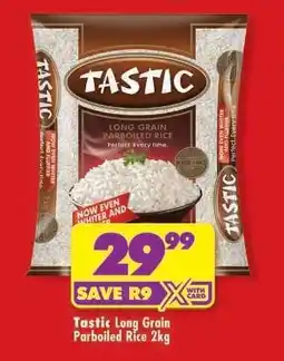 Shoprite Tastic Long Grain Parboiled Rice-2kg offer