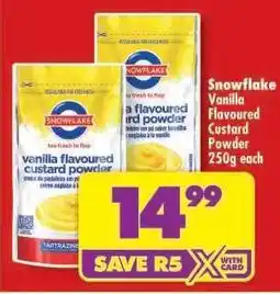 Shoprite Snowflake Vanilla Flavoured Custard Powder 250g offer
