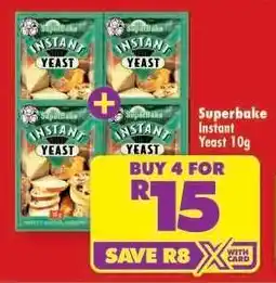 Shoprite SUPERBAKE INSTANT YEAST 10g offer