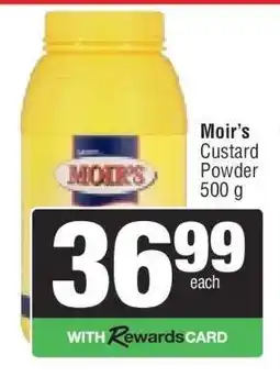 Spar Moir's Custard Powder 500 g offer
