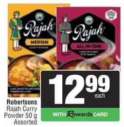 Spar Robertsons Rajah Curry Powder 50 g Assorted offer