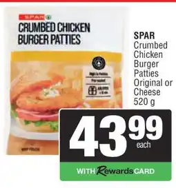 Spar SPAR Crumbed Chicken Burger Patties offer