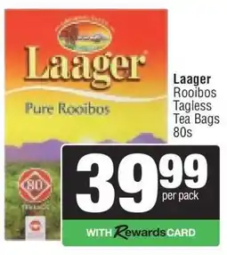 Spar Laager Rooibos Tagless Tea Bags 80s offer