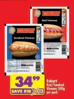 Shoprite Eskort Red/Smoked Viennas 500g offer