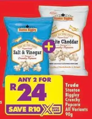 Shoprite Truda Stanton Biggley Crunchy Popcorn All Variants 90g offer